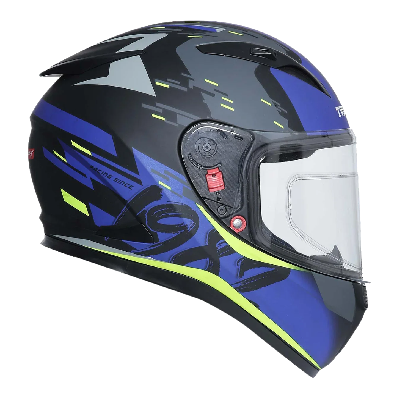 TVS Racing Full Face Helmet for Men – Anti-Fog Pin-Lock, Aerodynamic Design, DOT/ISI/ECE Certified